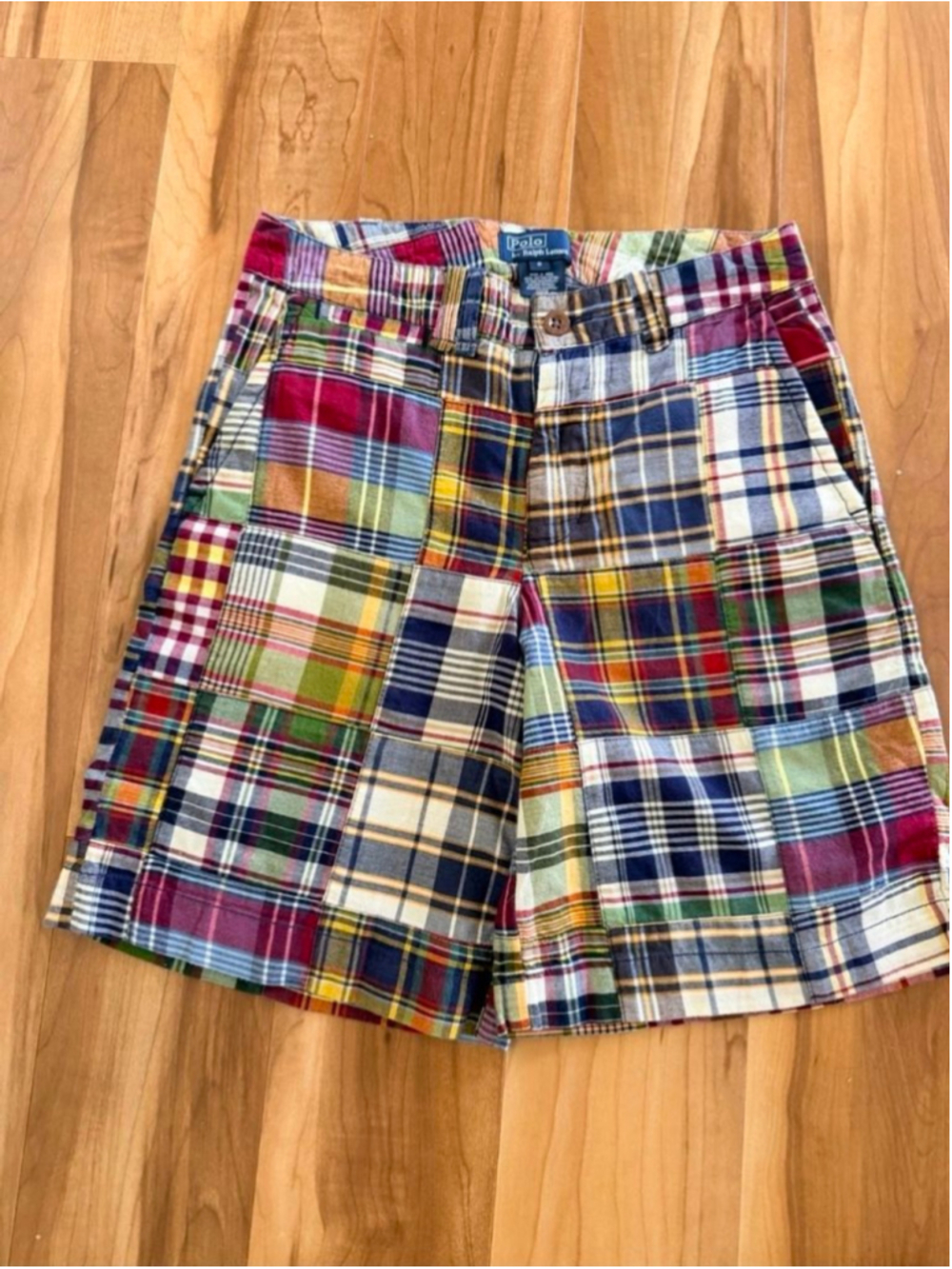 NWOT Boy's Madras Patchwork Ralph Lauren Shorts Size 8